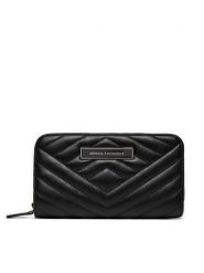 Armani Exchange Portfel 948068 4R742 00020 Czarny. Czarne portfele damskie Armani Exchange, bez wzorów, ze skóry. Za 349.99 zł.