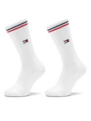Tommy Hilfiger Skarpety długie 701228176 Biały. Białe skarpetki damskie Tommy Hilfiger, bez wzorów, z bawełny. Za 59.99 zł.
