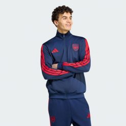 Bluza dresowa Arsenal FC DNA. Niebieskie bluzy bez kaptura męskie Adidas, uniwersalny, z dresówki. Za 329.00 zł.