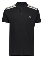 Cavalli CLASS Koszulka polo w kolorze czarnym rozmiar: XL. Czarne koszulki polo męskie Cavalli Class, xl, bez wzorów, z bawełny, bez ramiączek. Za 149.31 zł.