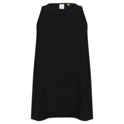 Koszulka Damska Z Odkrytymi Plecami. Czarne bluzki damskie TOMBO, bez wzorów, sportowe, bez kołnierzyka, bez ramiączek. Za 95.99 zł.