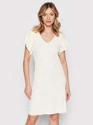 ONLY Sukienka dzianinowa Leelo 15268705 Écru Regular Fit. Sukienki damskie Only, m, bez wzorów, z dzianiny, bez kołnierzyka, bez ramiączek. Za 109.99 zł.