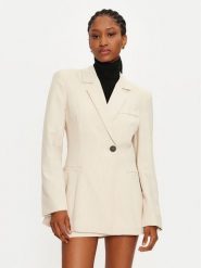 Vero Moda Marynarka Troian 10327345 Écru Slim Fit. Marynarki i żakiety damskie Vero Moda, bez wzorów, z syntetyku. Za 119.99 zł.