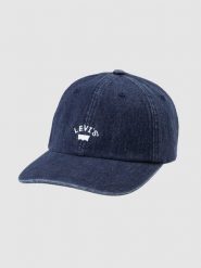 Levi's Czapka w kolorze granatowym rozmiar: onesize. Niebieskie czapki z daszkiem damskie Levi's, bez wzorów, z bawełny. Za 84.21 zł.