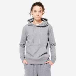 Bluza z kapturem damska Domyos Gym & Pilates. Szare bluzy sportowe damskie DOMYOS, l, z bawełny. W wyprzedaży za 79.99 zł.