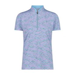 Damska koszulka z półgolfem CMP. Niebieskie t-shirty damskie CMP, xl, bez wzorów, bez kołnierzyka. Za 230.50 zł.