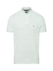Tommy Hilfiger koszulka polo z zawartością lnu Mężczyźni Bawełna zielony|biały, S. Białe koszulki polo męskie Tommy Hilfiger, m, bez wzorów, z bawełny, bez ramiączek. Za 229.95 zł.