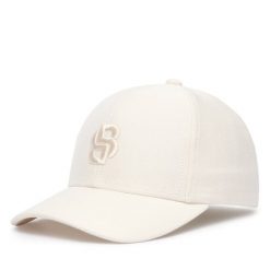 Czapka z daszkiem BOSS. Białe czapki męskie Boss, bez wzorów. Za 259.99 zł.