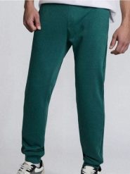 Spodnie jogger slim fit - ciemny turkus. Spodnie materiałowe męskie Sinsay, bez wzorów. Za 29.99 zł.