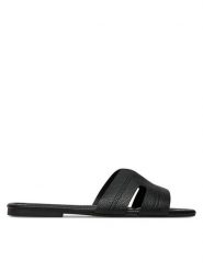 JENNY Klapki R25SS00543 Czarny. Czarne klapki damskie Jenny, bez wzorów, z materiału, bez obcasa. Za 89.99 zł.
