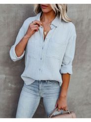 Milan Kiss Bluzka w kolorze błękitnym rozmiar: M. Niebieskie bluzki damskie Milan Kiss, m, bez wzorów, bez kołnierzyka, bez ramiączek. Za 130.99 zł.