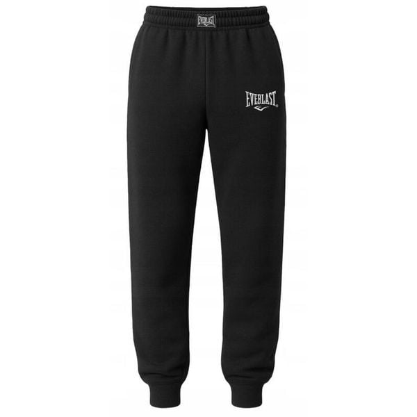 Spodnie dresowe dla mężczyzn Everlast SPD001. Czarne spodnie dresowe męskie Everlast, na lato, bez wzorów, z dresówki. W wyprzedaży za 89.99 zł.