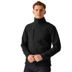 Męski Softshell Octagon II. Czarne kurtki softshell damskie Regatta, m, bez wzorów, z elastanu, bez kaptura. Za 375.99 zł.