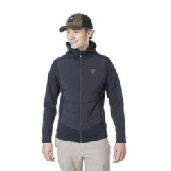 Kurtka z zamkiem błyskawicznym z kapturem Rossignol Classique Hybrid. Czarne kurtki narciarskie i snowboardowe damskie Rossignol, m, bez wzorów, z materiału, z kapturem, narciarskie, primaloft. Za 529.00 zł.
