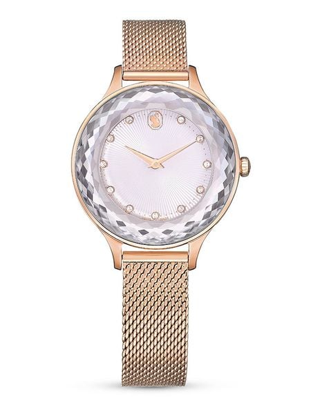 Swarovski Zegarek kwarcowy w kolorze różowozłoto-białym rozmiar: onesize. Białe, analogowe zegarki damskie Swarovski, ze stali. Za 523.38 zł.