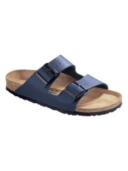 Birkenstock Klapki "Arizona" w kolorze granatowym rozmiar: 39. Niebieskie klapki damskie Birkenstock, bez wzorów, bez obcasa. Za 300.08 zł.