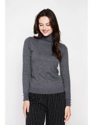 C& Jo Golf w kolorze szarym rozmiar: 42. Szare golfy damskie C& Jo, bez wzorów, ze splotem, bez ramiączek. Za 121.80 zł.