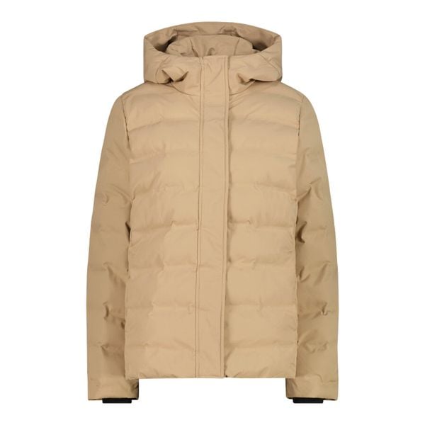 Kurtka puchowa zapinana na zamek z odpinanym kapturem damska CMP. Brązowe kurtki damskie CMP, bez wzorów, z puchu, z kapturem. W wyprzedaży za 459.99 zł.