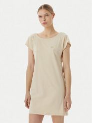 EA7 Emporio Armani Sukienka letnia 7W001478 AF10373 U1088 Beżowy jasny Relaxed Fit. Brązowe sukienki damskie EA7 Emporio Armani, na lato, xl, bez wzorów, z bawełny, bez kołnierzyka, bez ramiączek. Za 349.99 zł.