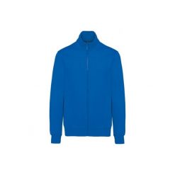 Kurtka ze szczotkowanego polaru Kariban. Niebieskie kurtki męskie KARIBAN, xl, bez wzorów, z bawełny, bez kaptura. Za 222.00 zł.