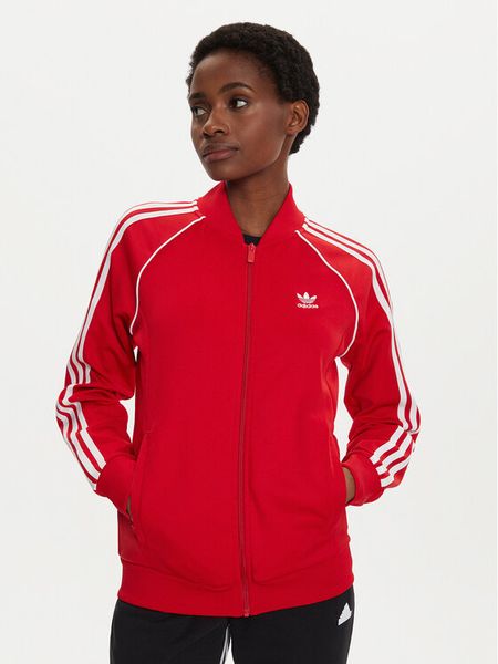 Adidas Bluza adicolor Classics SST IK4032 Czerwony Regular Fit. Czerwone bluzy bez kaptura damskie Adidas, xs, z bawełny. Za 249.99 zł.