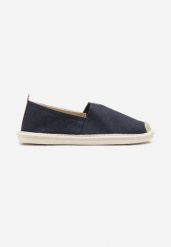 Granatowe Trampki w Stylu Espadryli z Plecionym Zdobieniem i Elastyczną Wstawką Eveloiti. Niebieskie trampki i tenisówki męskie Born2be, z aplikacjami, bez zapięcia. Za 64.99 zł.