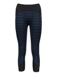 Adidas Legginsy sportowe "MMK Aknit" w kolorze czarno-niebieskim rozmiar: L. Czarne legginsy damskie Adidas, l, bez wzorów, z materiału, outdoorowe. Za 113.10 zł.