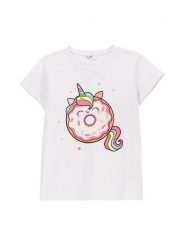 Coccodrillo T-Shirt WC5143210VGD Biały Regular Fit. Białe koszulki dziewczęce COCCODRILLO, bez wzorów, z bawełny, bez ramiączek. Za 39.99 zł.