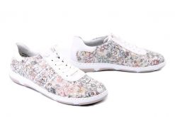 RIEKER 42408-90 multi, półbuty damskie. Półbuty damskie Rieker, bez wzorów, bez obcasa. Za 349.90 zł.