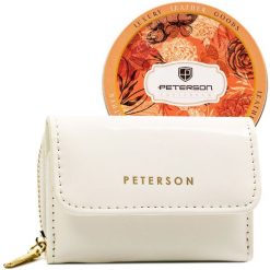 Portfel damski Peterson PTN 011-WEI-PUS biały. Białe portfele damskie Peterson, bez wzorów, ze skóry. Za 74.00 zł.