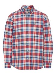Camel Active Koszula w kolorze czerwono-błękitnym rozmiar: 5XL. Czerwone koszule męskie Camel Active, xl, bez wzorów, z bawełny, bez kołnierzyka, bez ramiączek. Za 91.77 zł.