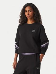 EA7 Emporio Armani Bluza 7W001513 AF12501 UC001 Czarny Regular Fit. Czarne bluzy bez kaptura damskie EA7 Emporio Armani, xs, z syntetyku. Za 549.99 zł.