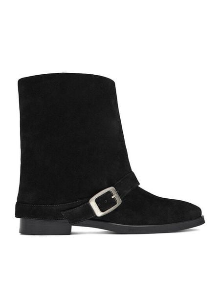 G-Star Raw Botki EO-UMIT-LT24198D-601 Czarny. Czarne botki damskie G-Star Raw, ze skóry, retro, bez obcasa, na słupku, bez zapięcia. Za 329.99 zł.