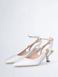 Liu Jo Skórzane czółenka w kolorze białym rozmiar: 36. Białe czółenka damskie Liu Jo, bez wzorów, bez obcasa. Za 297.97 zł.