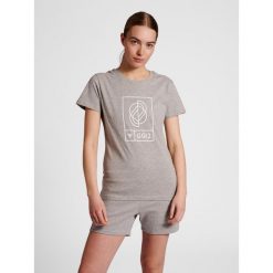 Koszulka damska Hummel GG12. Szare bluzki damskie HUMMEL, s, bez wzorów, z bawełny, sportowe, bez kołnierzyka, bez ramiączek. Za 126.50 zł.