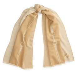 Szalik LAUREN RALPH LAUREN. Brązowe szaliki i kominy damskie Lauren Ralph Lauren, bez wzorów. Za 549.99 zł.