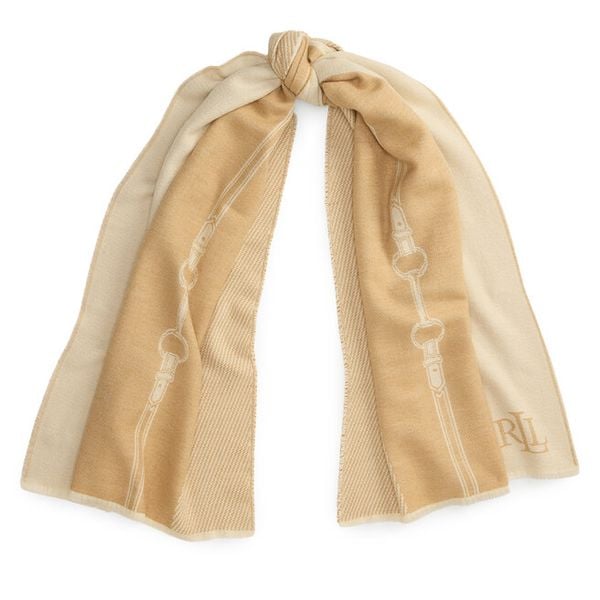 Szalik LAUREN RALPH LAUREN. Brązowe szaliki i kominy damskie Lauren Ralph Lauren, bez wzorów. Za 549.99 zł.