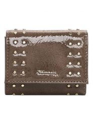 Tamaris Portfel "Georgina" w kolorze szarobrązowym - 10,5 x 9 x 3 cm rozmiar: onesize. Brązowe portfele damskie Tamaris, bez wzorów, z lakierowanej skóry. Za 43.99 zł.