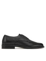 Tommy Hilfiger Półbuty Core Hilfiger Leather Shoe FM0FM05375 Czarny. Czarne buty wizytowe męskie Tommy Hilfiger, ze skóry, bez zapięcia. Za 439.99 zł.