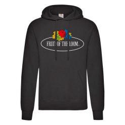 Damska Bluza Z Kapturem Z Nadrukiem Klasycznego Logo W Stylu Vintage. Czerwone bluzy z kapturem damskie Fruit of the Loom, xl. Za 114.99 zł.