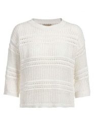 Herrlicher Sweter "Jannin" w kolorze białym rozmiar: XL. Białe swetry klasyczne damskie Herrlicher, xl, bez kołnierzyka. Za 209.95 zł.