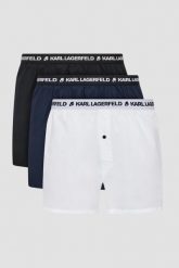 KARL LAGERFELD Zestaw wielokolorowych bokserek 3PACK Woven Boxer Shorts. Białe bokserki męskie Karl Lagerfeld, bez wzorów. W wyprzedaży za 143.99 zł.