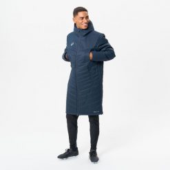 Długa parka do piłki nożnej Kipsta. Niebieskie parki męskie KIPSTA, l, bez wzorów. Za 349.99 zł.