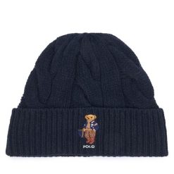 Czapka Polo Ralph Lauren. Niebieskie czapki zimowe damskie Polo Ralph Lauren. Za 419.99 zł.