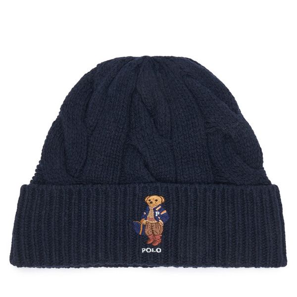 Czapka Polo Ralph Lauren. Niebieskie czapki zimowe damskie Polo Ralph Lauren. Za 419.99 zł.