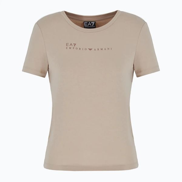 Koszulka damska EA7 Emporio Armani Natural Ventus 7. Brązowe bluzki sportowe damskie EA7 Emporio Armani, l, z elastanu, bez kołnierzyka, bez ramiączek. Za 229.99 zł.