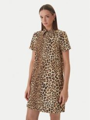 LOLA CASADEMUNT Sukienka codzienna LS2616134 Brązowy Loose Fit. Brązowe sukienki damskie lola casademunt, na co dzień, s, bez wzorów, z syntetyku, bez kołnierzyka, bez ramiączek, proste. Za 543.99 zł.