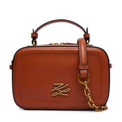Torebka KARL LAGERFELD. Brązowe listonoszki damskie Karl Lagerfeld, bez wzorów, bez dodatków. Za 1,299.00 zł.