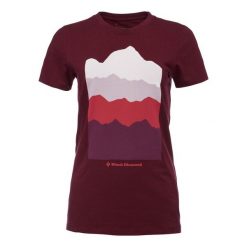 Koszulka turystyczna Damska Black Diamond Vista T-shirt. Czerwone bluzki damskie Black Diamond, m, bez wzorów, sportowe, bez kołnierzyka, bez ramiączek. Za 212.00 zł.