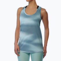 Koszulka do biegania damska Mizuno Core Graphic Tank. Niebieskie t-shirty damskie Mizuno, l, bez wzorów, z materiału, bez kołnierzyka. Za 88.99 zł.